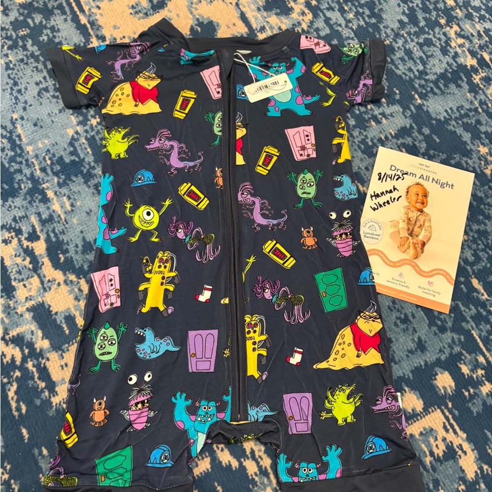 Little Sleepies OG Monsters inc Shorty New with tags size 18/24